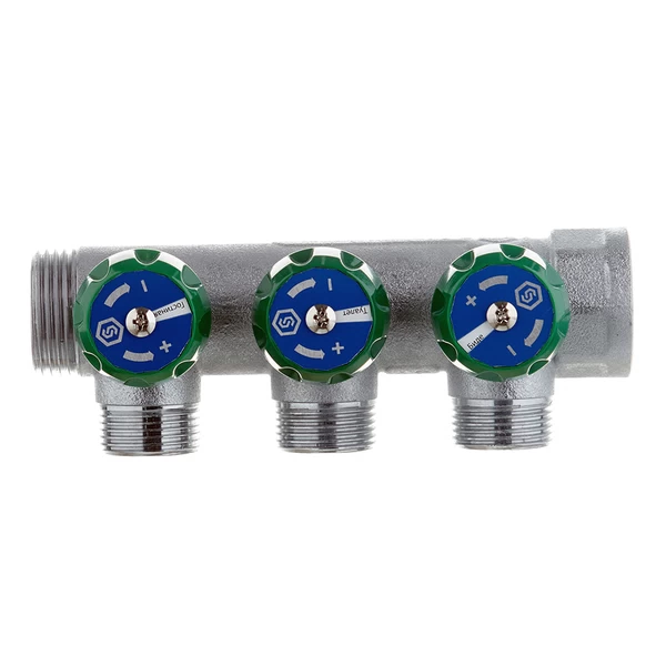 коллектор stout 1 вр(г) х 3 выхода 3/4(ек) х 1 нр(ш) регулирующий (smb-6850-013403)