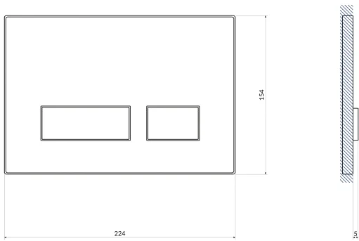 кнопка для инсталляции cersanit movi p-bu-mov/blg/gl черная глянцевая