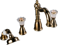 Смеситель на борт ванны Boheme Royal Cristal 395-Royal/CRST Золото