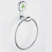 THG THG CAPUCINE VERT DECOR PLATINE Полотенцедержатель-кольцо 18см., декор зеленый, цвет: хром