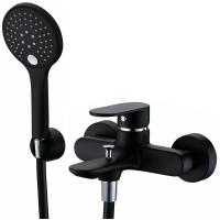 Смеситель для ванны с душем WasserKRAFT Elbе 7401 черный матовый / хром