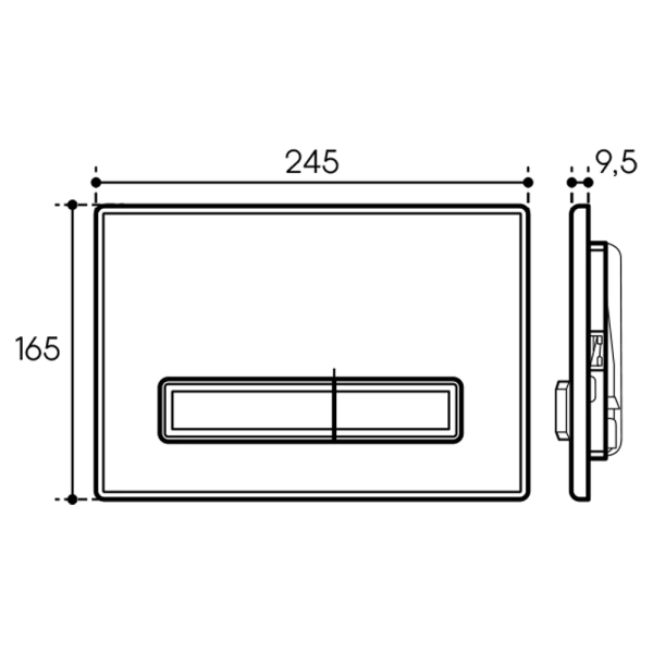 кнопка aqueduto retangulo ret0110 для инсталляции, европейский белый
