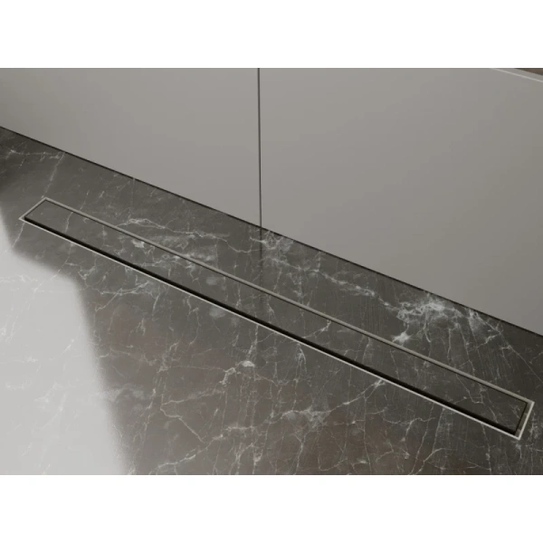 душевой трап (лоток) plumberia selection modular psm120no 120 см, с решеткой, 2 в 1 под плитку, черный матовый