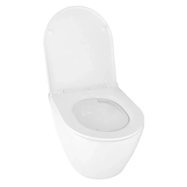 унитаз azario uno az-2380 подвесной, безободковый, с сиденьем микролифт, 48.5x36.5x36.5 см, белый