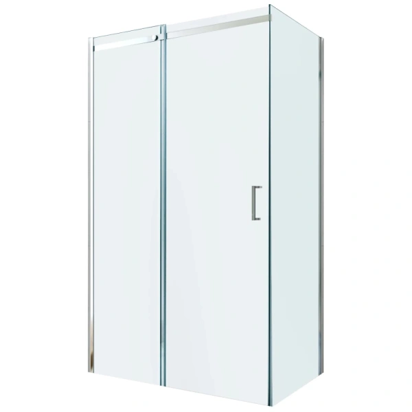 душевой уголок berges melita 110×80 061016 профиль хром, стекло прозрачное