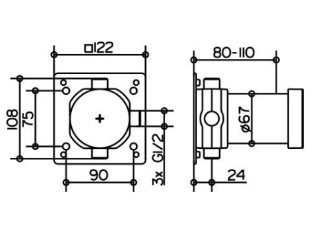 душевой набор с термостатом keuco ixmo 59602 370001 черный матовый
