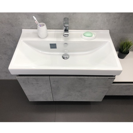 тумба с раковиной comforty осло 80 00-00000836 подвесная бетон светлый