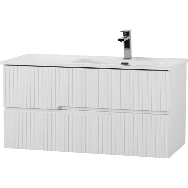 тумба под раковину cezares duet-n 100 r duet-n-1000-2c-so-bl-r подвесная bianco lucido