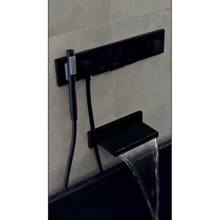 термостат для ванны boheme zodiac 133-sys-b встраиваемый, черный матовый