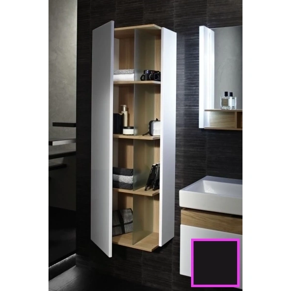 шкаф-пенал jacob delafon terrace 50 см l/r, eb1179g-274, подвесной, черный лак