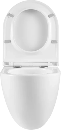 комплект lemark glazer 100803429, безободковый, с микролифтом, кнопка смыва матовый хром