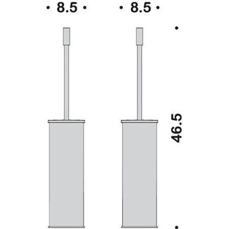 ершик для унитаза colombo design plus w4961.hps1 напольный, металл, пластик, zirconium