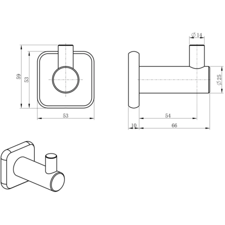 крючок wonzon & woghand ww-v1301-cr для ванны, хром
