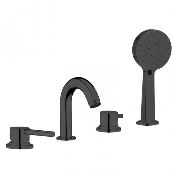 Смеситель на борт ванны Webert Elio EL850701560 черный матовый