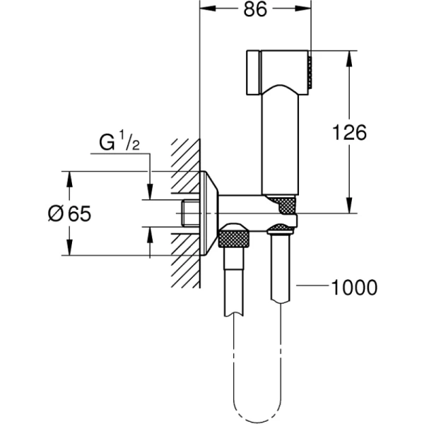 поручень для ног 28,4 см hansgrohe unica 26329000
