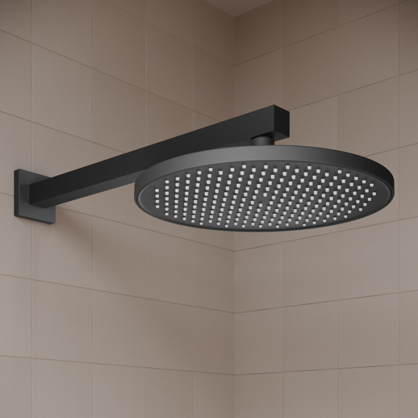 душевой комплект iddis optima home ophbl02i67 253,9 мм, черный матовый