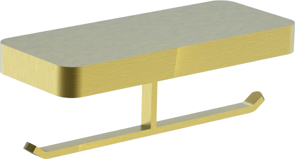 Держатель туалетной бумаги Wonzon & Woghand Lotte WW-8356-BG брашированное золото, с полкой