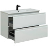 тумба под раковину allen brau eclipse 100 1.e1003.wm подвесная белая матовая