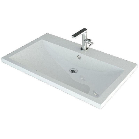 Раковина полувстраиваемая из искусственного мрамора Art&Max AM-LAV-750-MR-A для мебели Platino