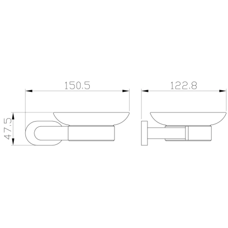 мыльница wonzon & woghand first ww-8422-lg настенная, золотой