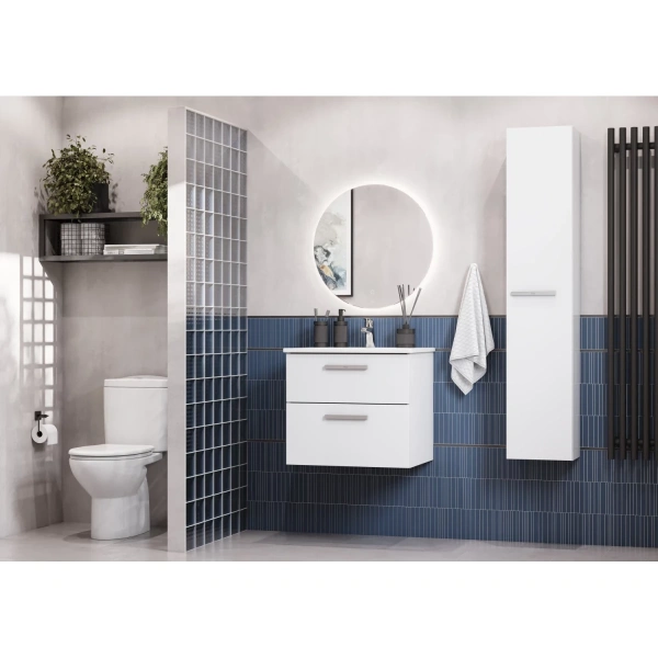 пенал roca victoria a857564806 подвесной l/r, белый глянец