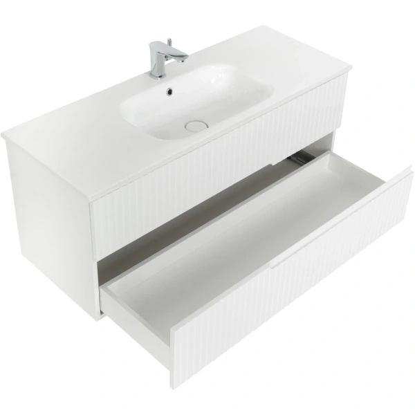 тумба под раковину cezares duet 120 duet-1200-2c-so-bl подвесная bianco lucido