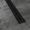 душевой лоток ravak runway oz 75 x01750 с черной матовой решеткой