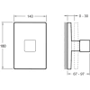 переключатель потоков jacob delafon square на три потребителя цвет хром, e75413-cp