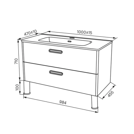 тумба с раковиной iddis brick 100 bri10wfi95k белая
