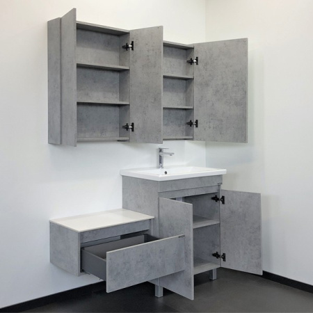 тумба с раковиной comforty осло 70нд 00-00006117 напольная бетон светлый