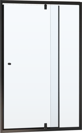 душевая дверь в нишу rgw passage pa-02b new 80x185, профиль черный, стекло прозрачное