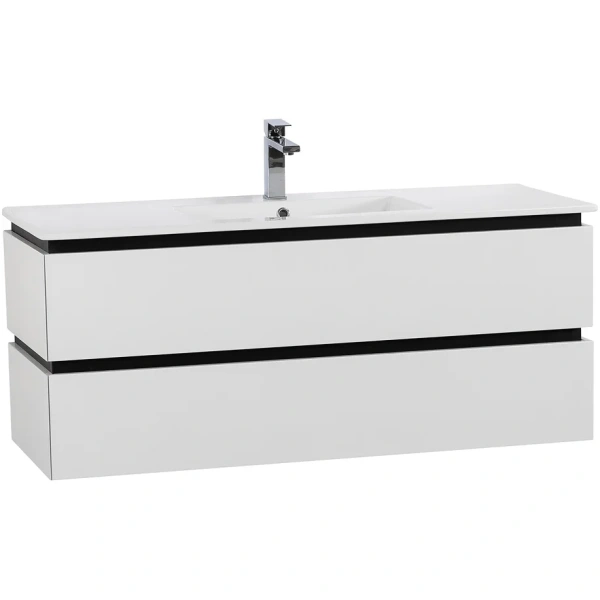 тумба под раковину cezares plane 120 plane-1200-2c-so-bl подвесная bianco lucido