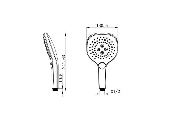 душевая лейка wonzon & woghand ww-981358-dg темное золото