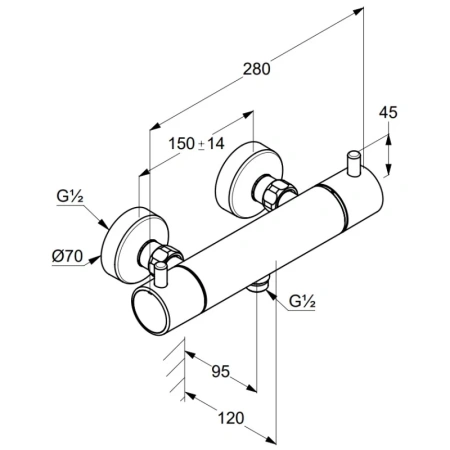 термостат для душа kludi bozz 352035338