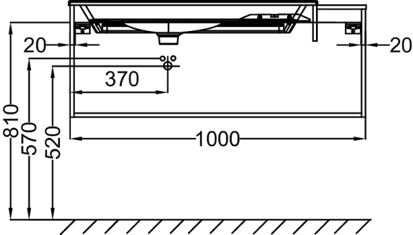 тумба под раковину jacob delafon nouvelle vague 100 eb3031-g1c подвесная, белая глянцевая 454075