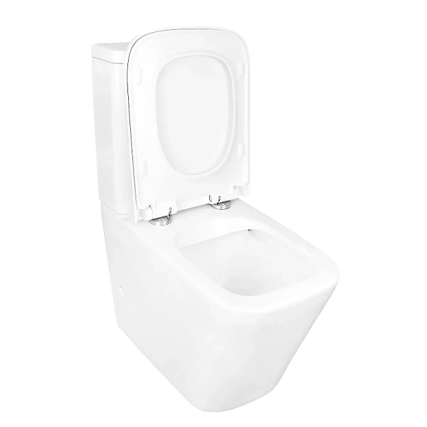 унитаз компакт azario quadro az-2175 напольный, безободковый, с бачком и сиденьем микролифт, 60.5х34х81 см, белый