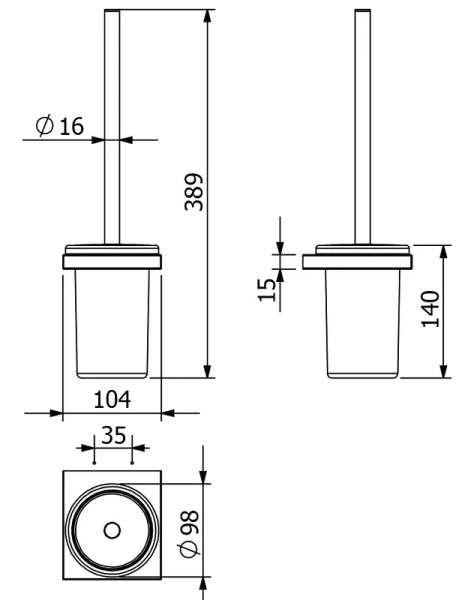 Ёршик для унитаза Kludi Vela C 31974N0 брашированное золото
