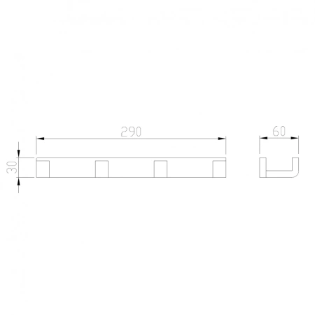 вешалка для полотенец abber westen aa1751b черная матовая