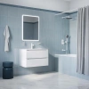душевой комплект iddis aiger aigwt03i68 254 мм, со смесителем, белый матовый