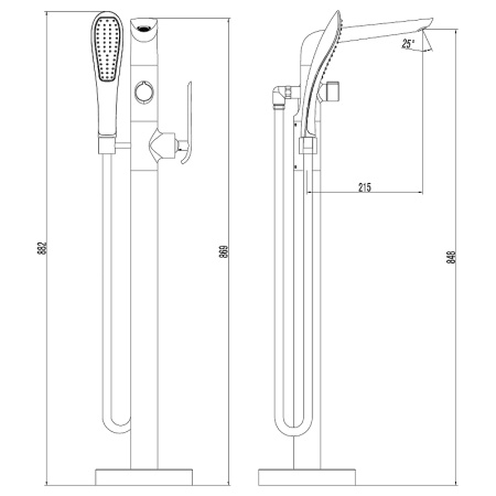 смеситель для ванны lemark melange lm4944cw белый хром