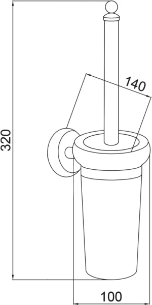 Ёршик для унитаза Boheme Palazzo Bianco 10114 Золото
