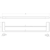 полотенцедержатель cezares slider slider-thd-60-nop 60 см, черный матовый