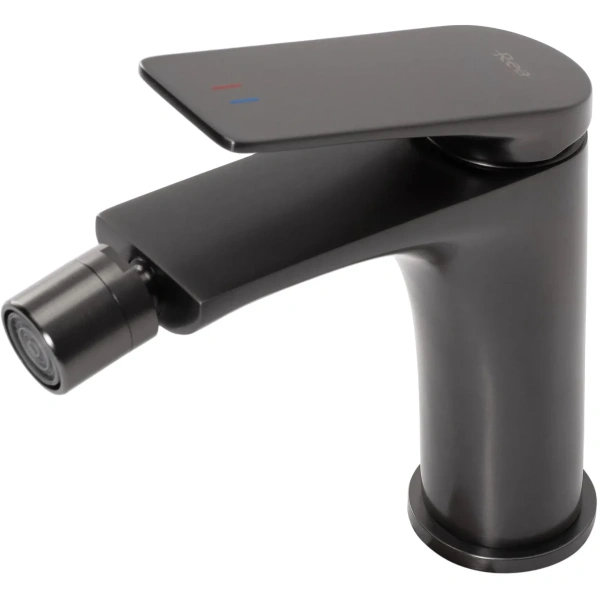 смеситель rea avalon rea-b2700 для биде, без донного клапана, оружейная сталь смеситель rea avalon rea-b2700 для биде, без донного клапана, оружейная сталь