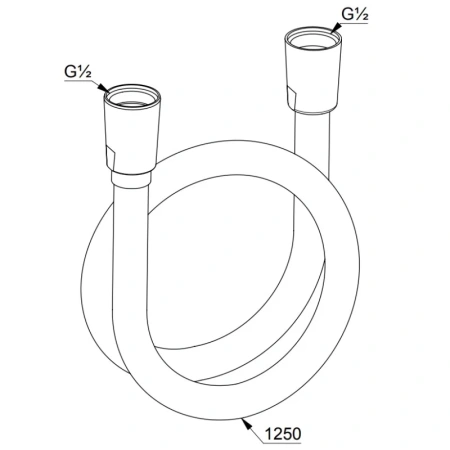 душевой шланг 125 см kludi suparaflex black 6107139-00