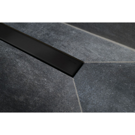 душевой трап 650 мм bettoserb frameless black matte line 13701320 2 в 1 с основой под плитку