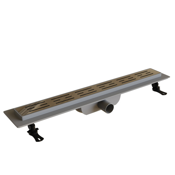 душевой лоток rgw drain leo-10-80 60211080-01 с решеткой хром