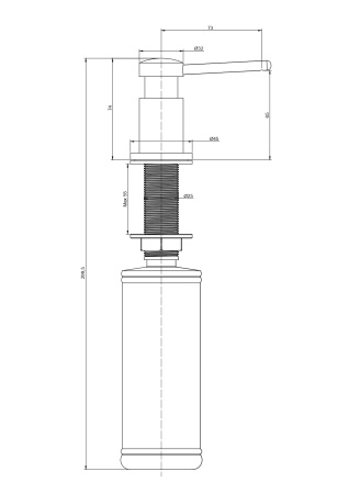 дозатор для моющего средства paulmark brevit d005-401 антрацит