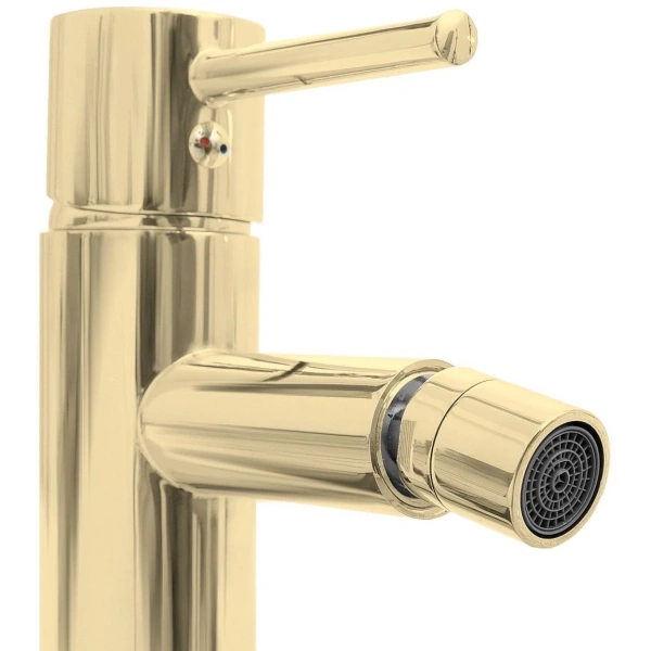 смеситель rea tess rea-b8807 для биде, без донного клапана, золотой