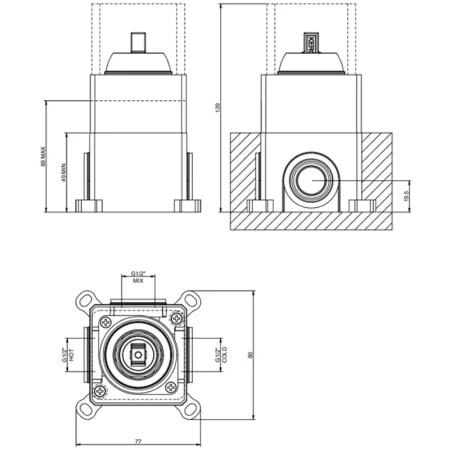 внутренняя часть gessi emporio 38670#031 для однорычажного смесителя цвет хром