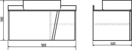 тумба с раковиной comforty эдинбург 90 00004149881 подвесная бетон светлый